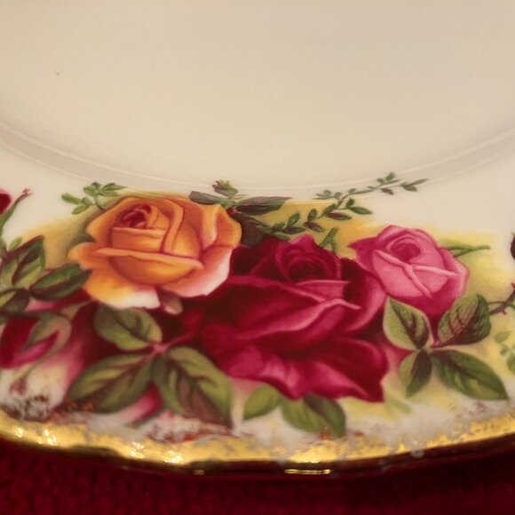 Vintage Royal Albert Old Country Roses Replacement Salad Plate, Crazed Glaze - Picture 2 of 10